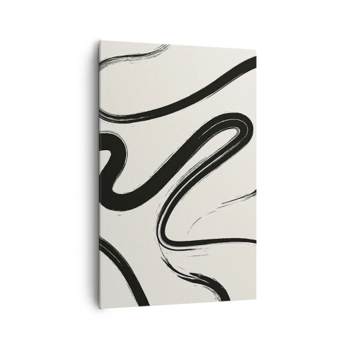 Schilderen op canvas - Zwart-wit eigenzinnigheid - 80x120 cm