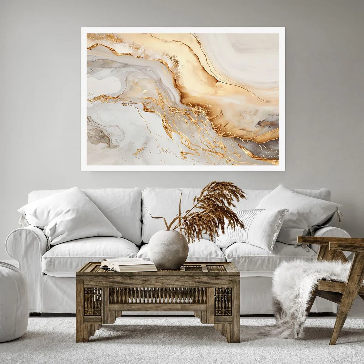 Poster - Abstractie: schoonheid en goedheid - 91x61 cm