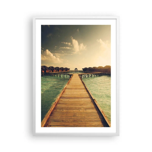 Poster in een witte lijst - Een warme uitnodiging - 50x70 cm