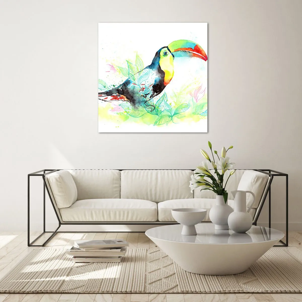 Schilderen op glas - Zo kleurrijk als Zuid-Amerika - 70x70 cm