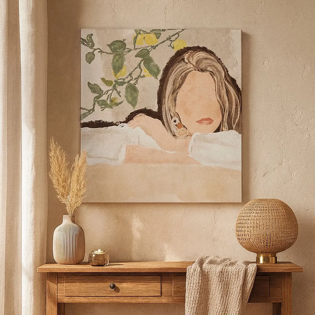 Schilderen op canvas - Zuidelijke schoonheid - 30x30 cm