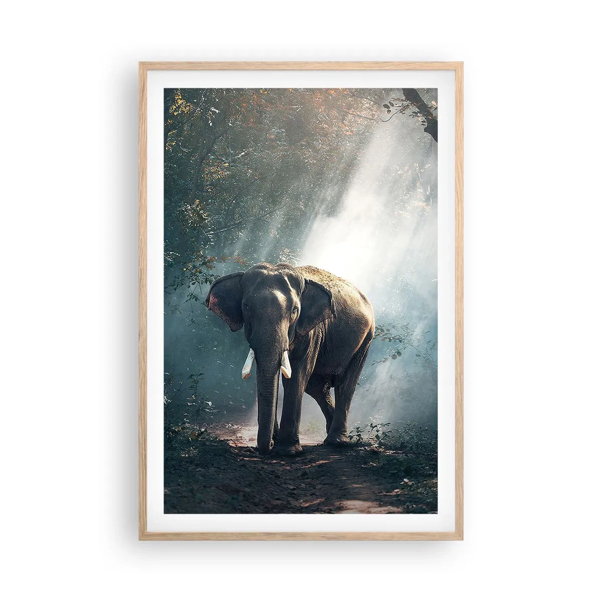 Een poster in een licht eiken lijst - Een ontspannen wandeling - 61x91 cm