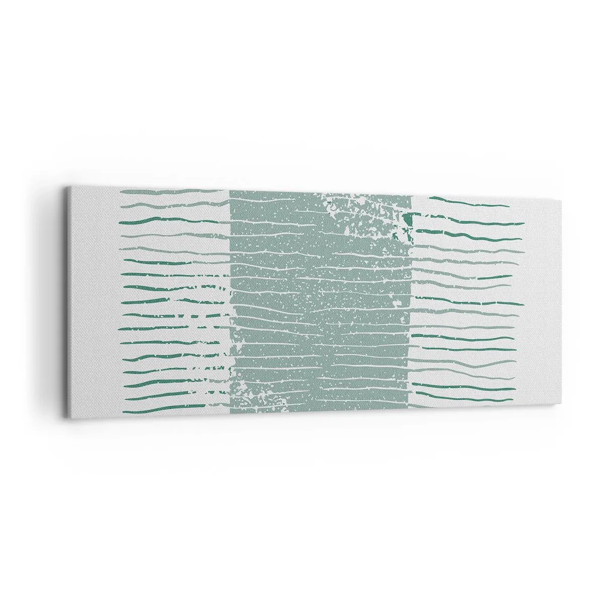 Schilderen op canvas - Mariene abstractie - 120x50 cm