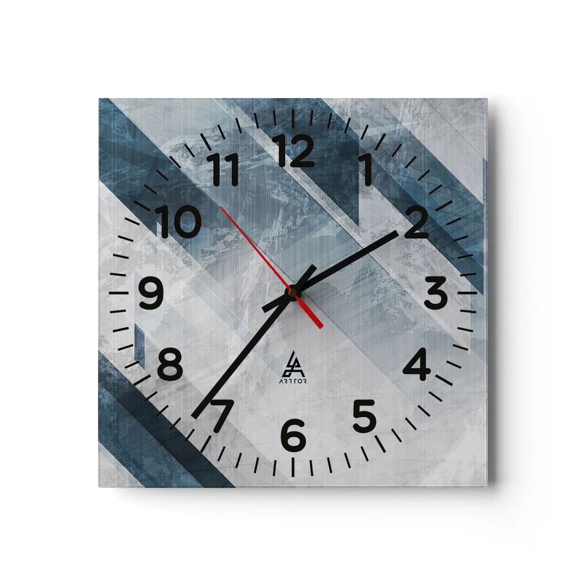 Wandklok - Klok - Ruimtelijke compositie - grijze beweging - 40x40 cm
