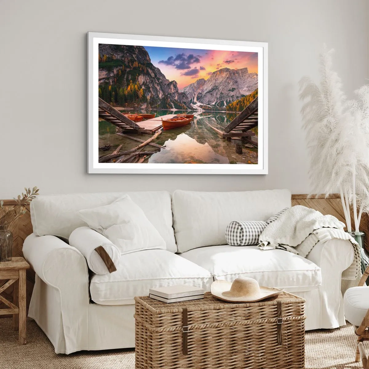 Poster in een witte lijst - Belofte van de dag - 100x70 cm