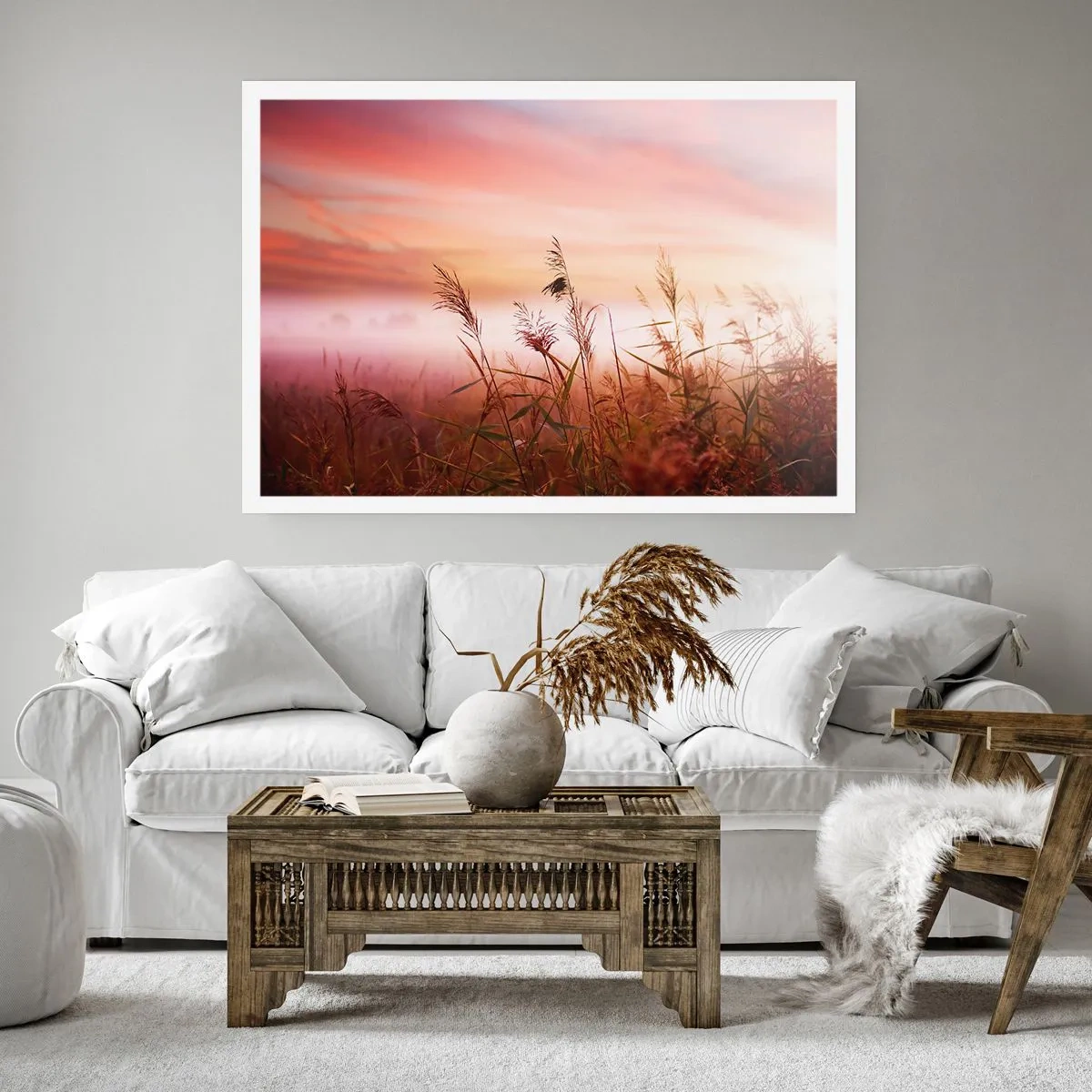 Poster - Vliegers, paardebloemen, wind - 50x40 cm