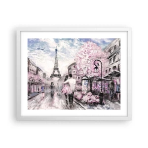 Poster in een witte lijst - Hoe verliefd te worden is alleen in ... - 50x40 cm