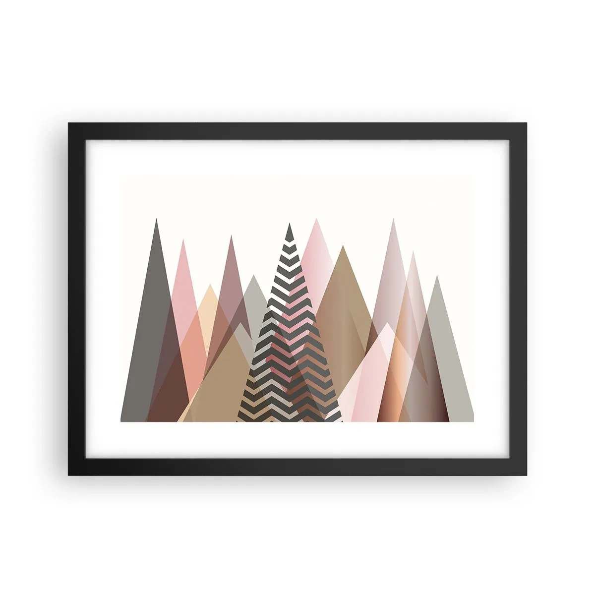 Poster in een zwarte lijst - Piramidaal uitzicht - 40x30 cm