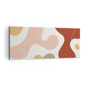 Schilderen op canvas - Kronkels of krullen? - 100x40 cm