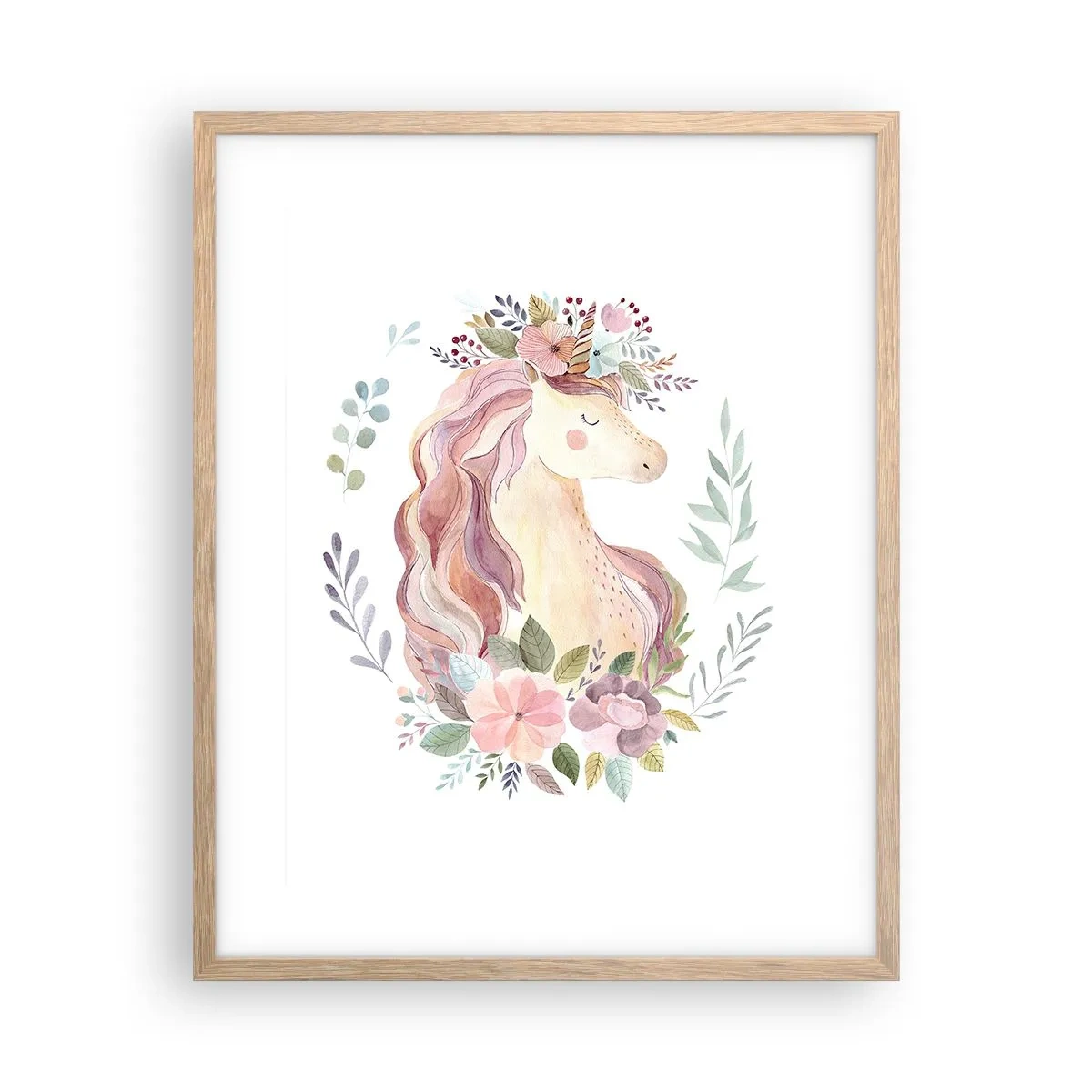 Een poster in een licht eiken lijst - Een uitnodiging in de wereld van sprookjes - 40x50 cm