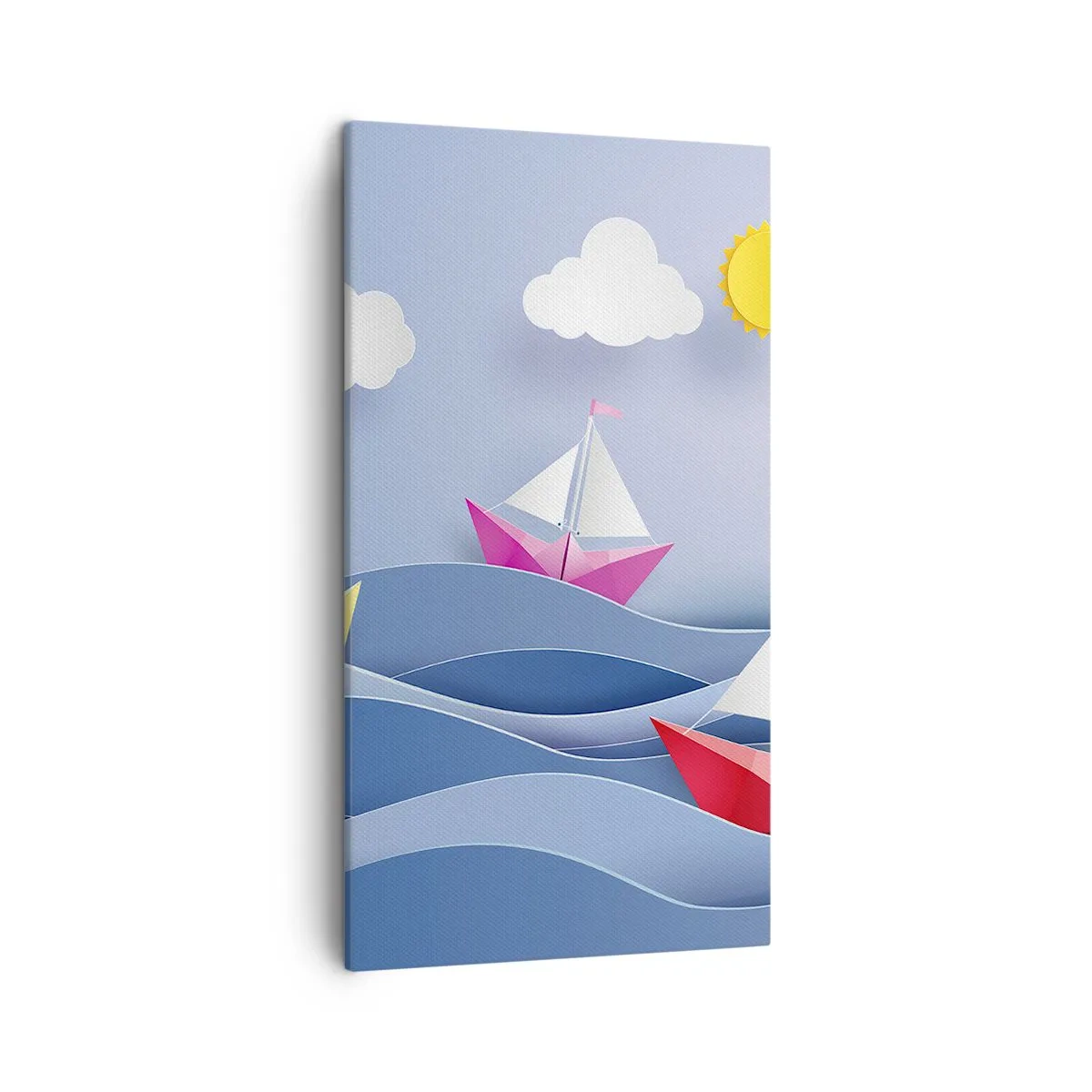 Schilderen op canvas - Ah, wat is het heerlijk om in de golven te schommelen - 45x80 cm