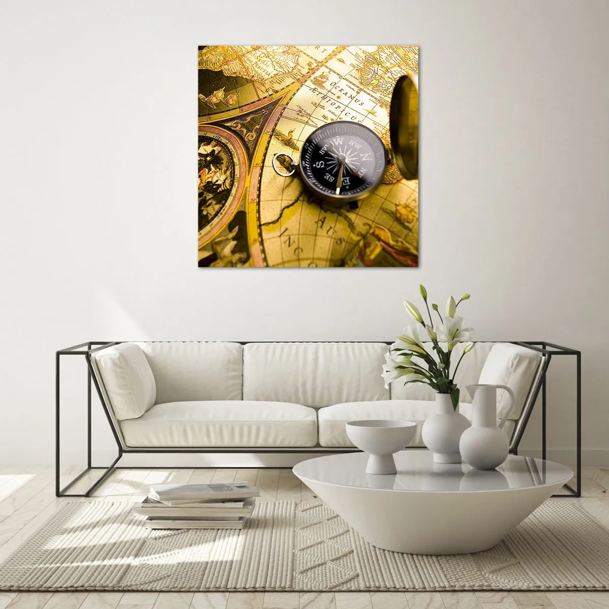 Schilderen op glas - Of misschien naar het einde van de wereld? - 50x50 cm