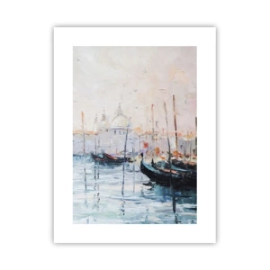 Poster - Achter het water, achter de mist - 30x40 cm