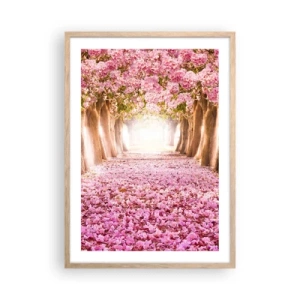 Een poster in een licht eiken lijst - De weg naar het paradijs - 50x70 cm