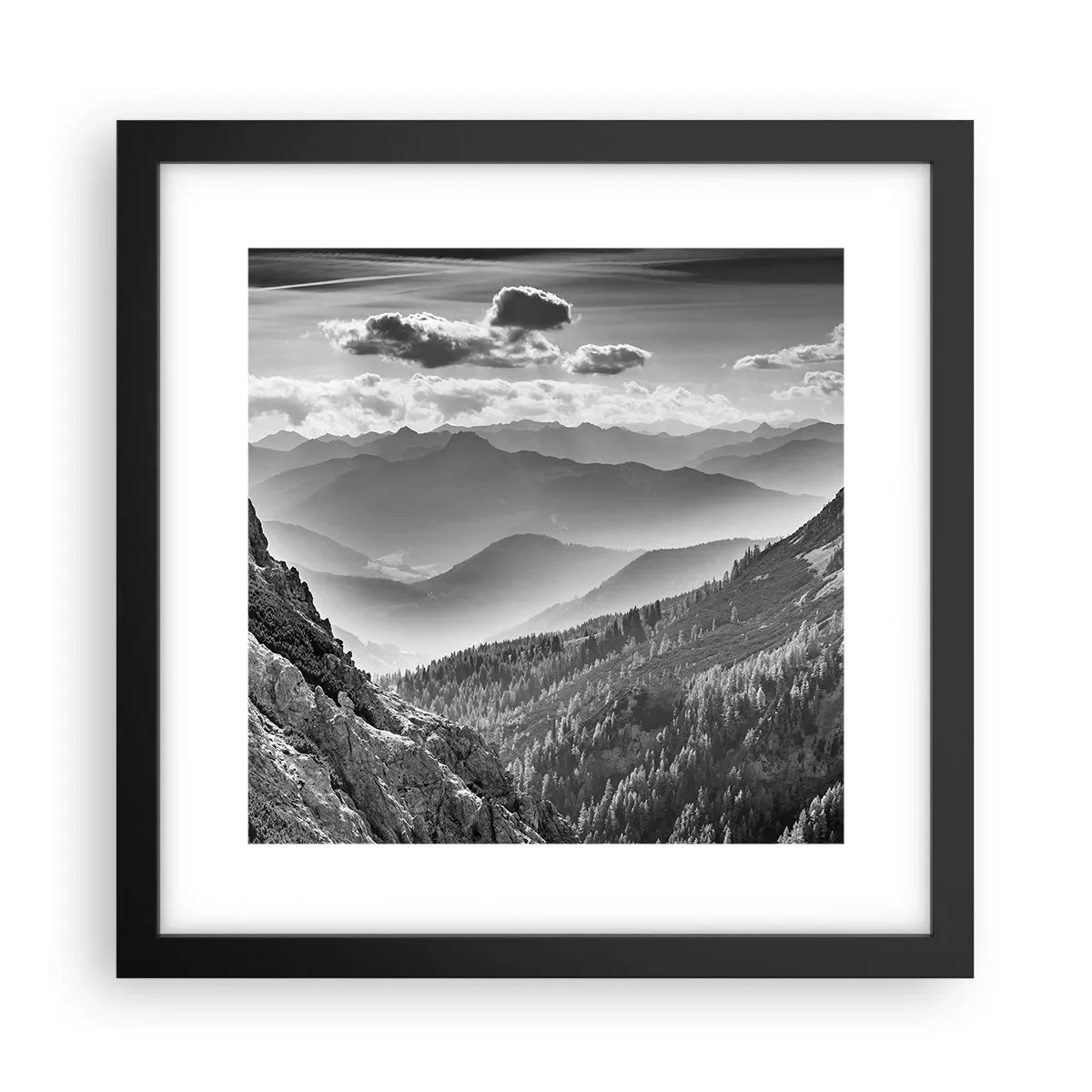 Poster in een zwarte lijst - Tot aan de horizon - 30x30 cm