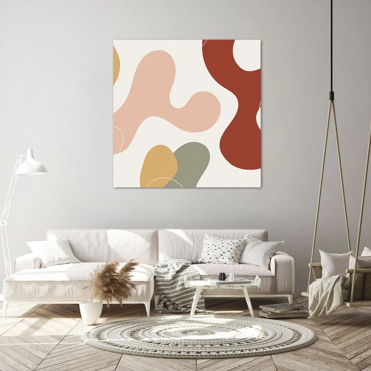 Schilderen op canvas - Kronkels of krullen? - 40x40 cm