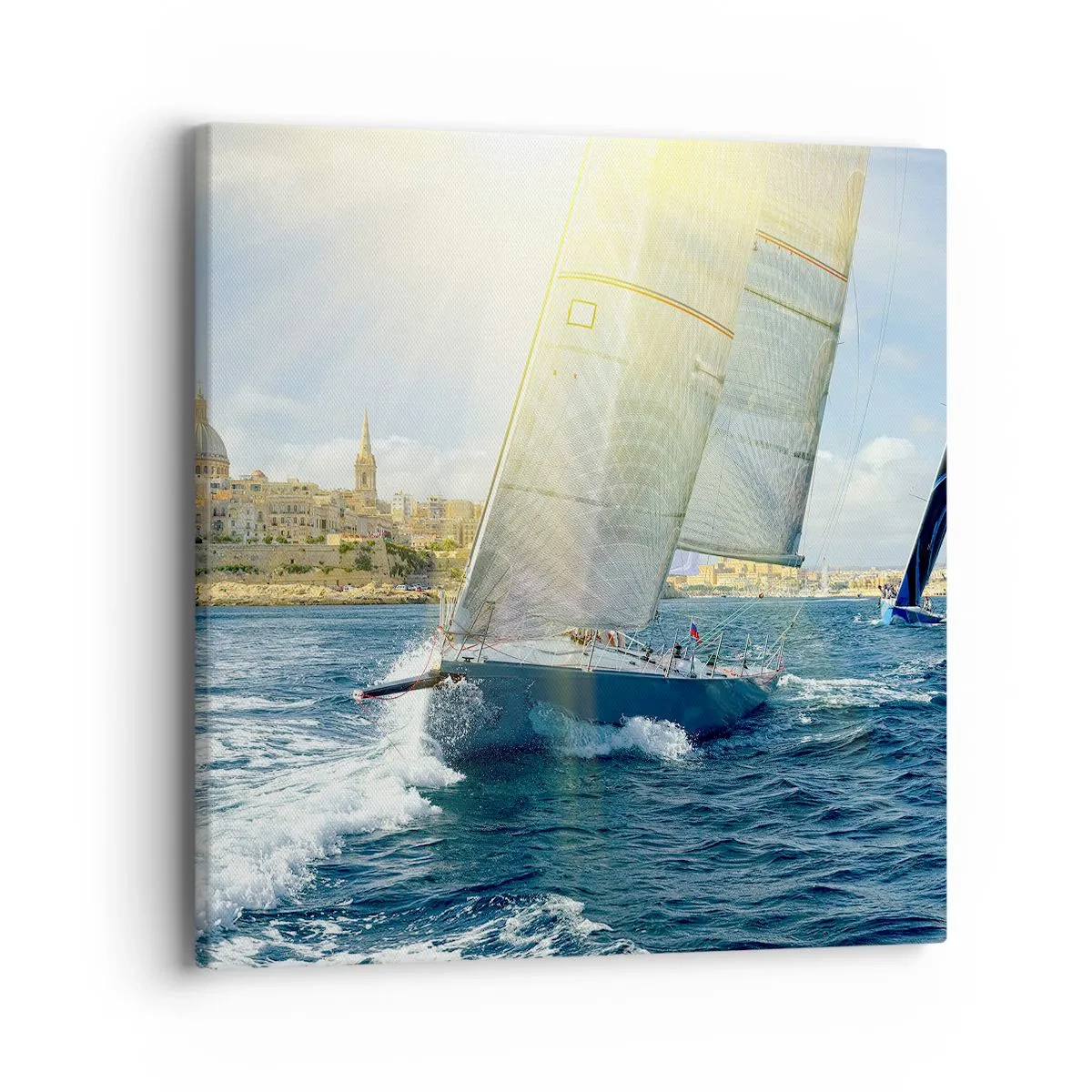 Schilderen op canvas - Het is tijd om de stad te verlaten - 40x40 cm