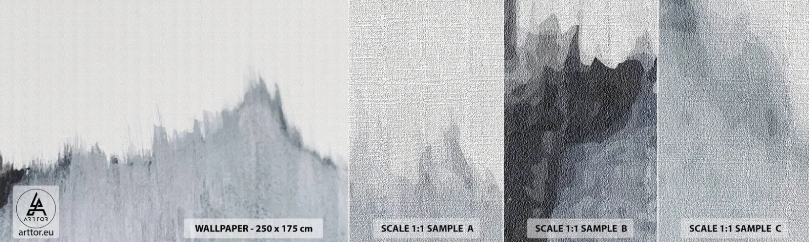 Fotobehang Monster Premium Canvas - Mysterieuze tekst - Minimalisme, Deel, Vervagen - 100x30 cm