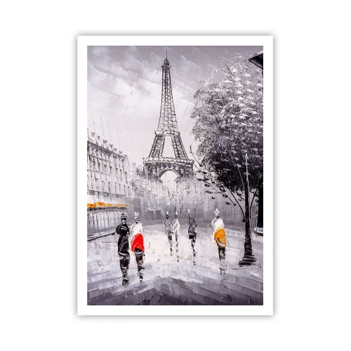 Poster - Parijs wandeling - 70x100 cm
