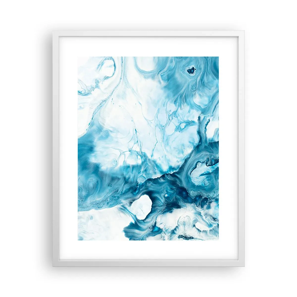 Poster in een witte lijst - Blauw Concert - 40x50 cm