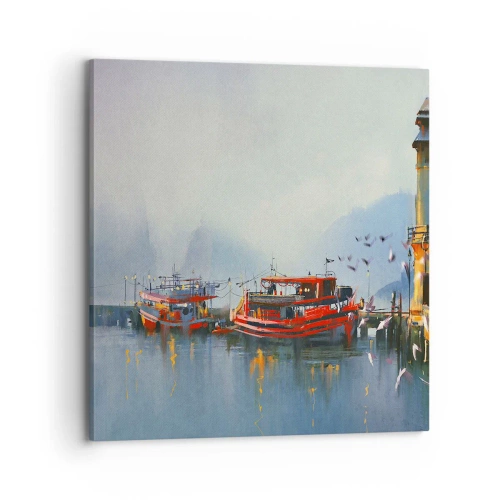 Schilderen op canvas - Aan het einde van de wereld - 70x70 cm