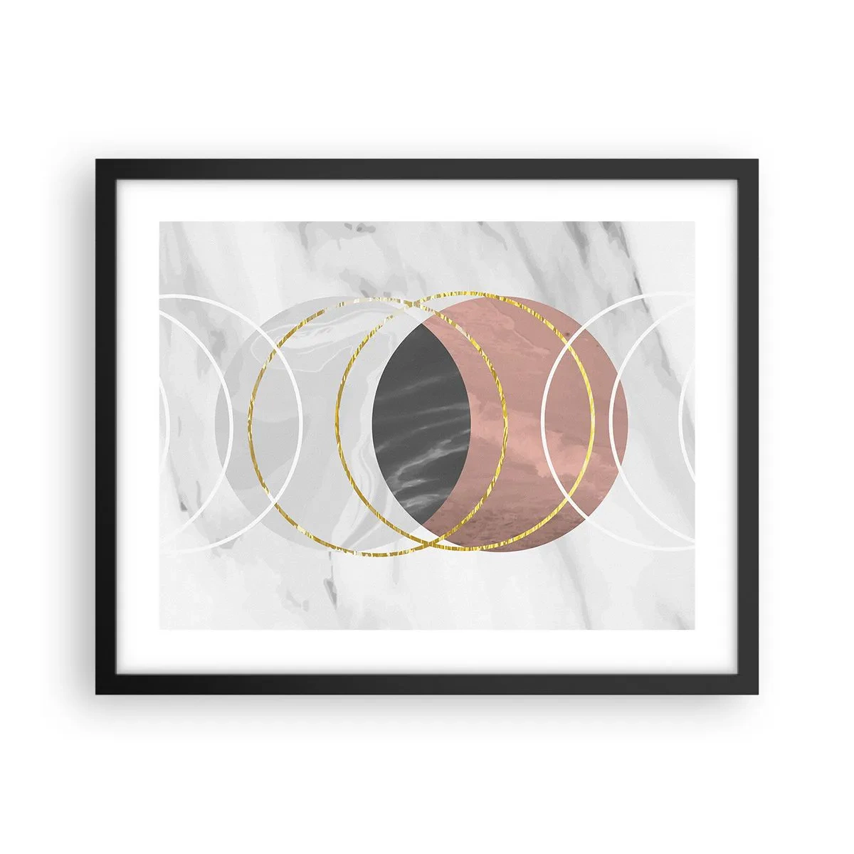 Poster in een zwarte lijst - Muziek van de sferen - 50x40 cm