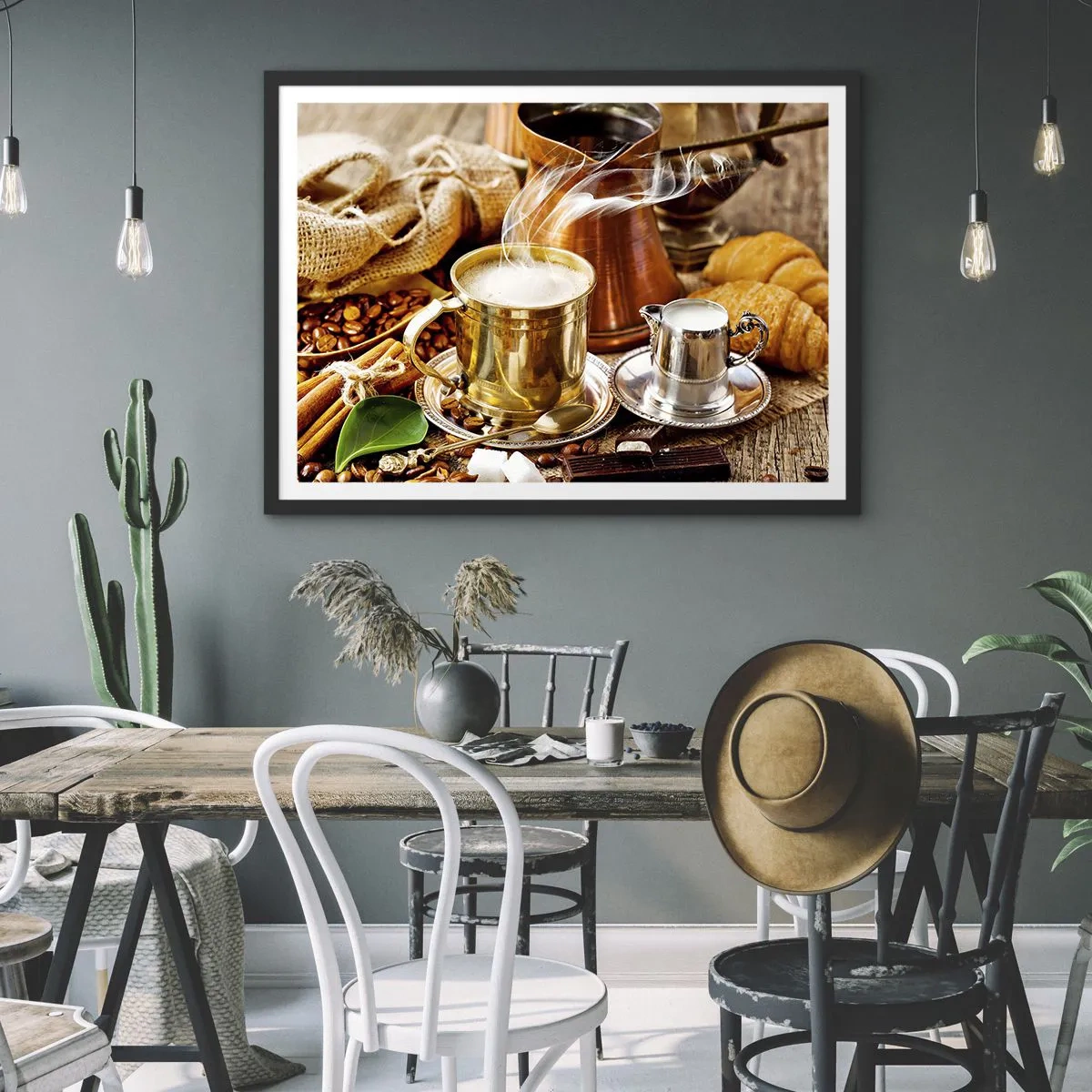 Poster in een zwarte lijst - Prettige dag! - 70x50 cm