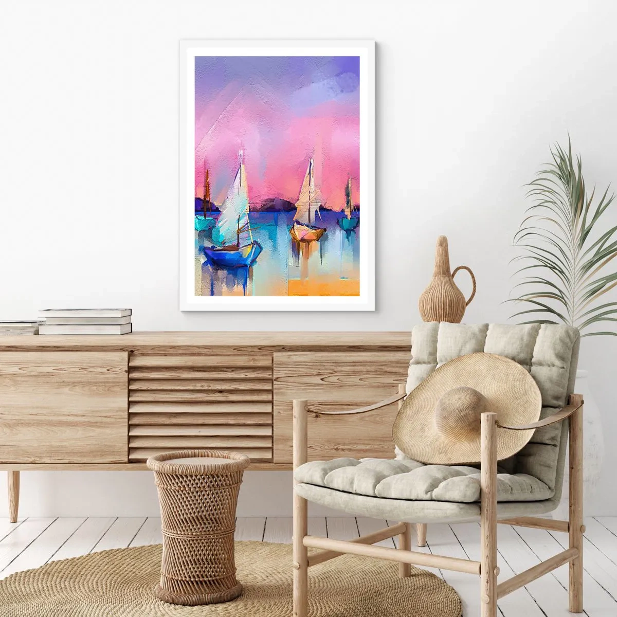 Poster in een witte lijst - Richting: breed water - 50x70 cm