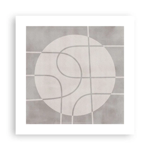 Poster - Rond en rechtdoor - 40x40 cm