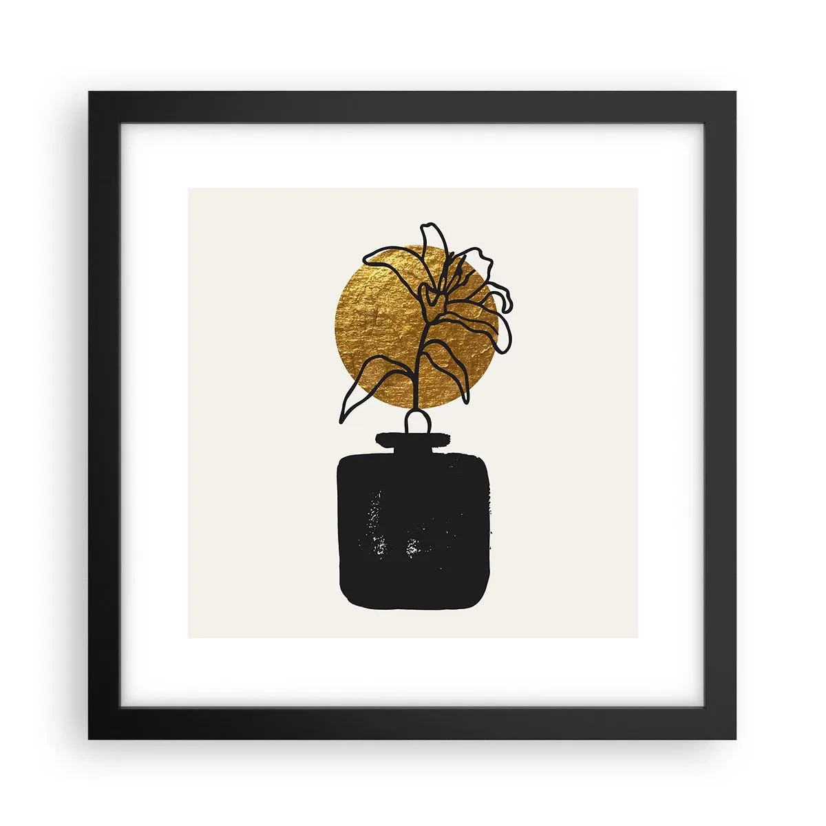Poster in een zwarte lijst - Schoonheid is goud waard - 30x30 cm