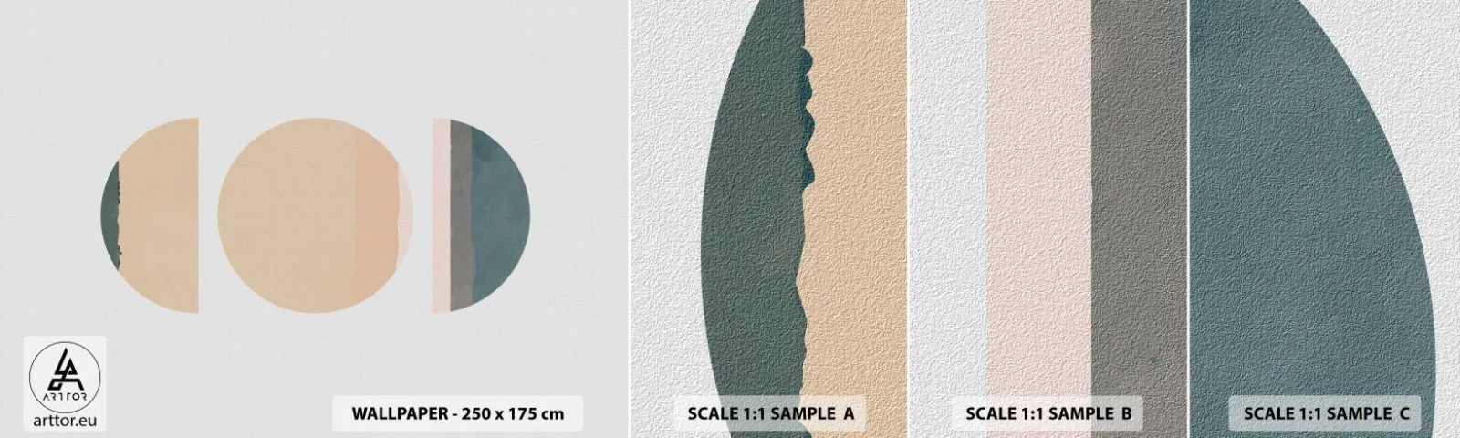 Fotobehang Monster Zelfklevend Deluxe Sticker - Een Wiel achter een andere - Abstractie, Deel, Moderne kunst - 100x30 cm