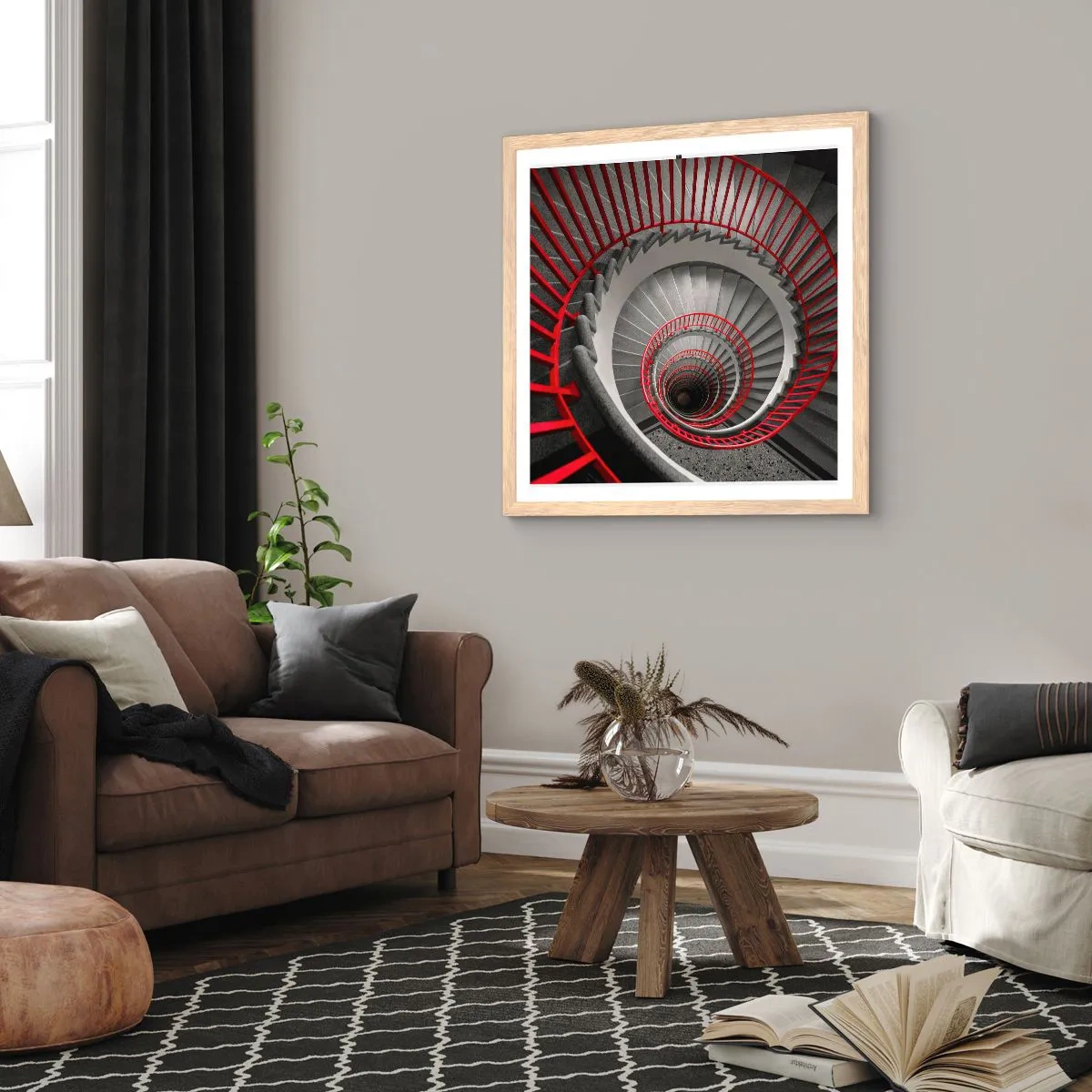 Een poster in een licht eiken lijst - Architectuur plezier - 40x40 cm