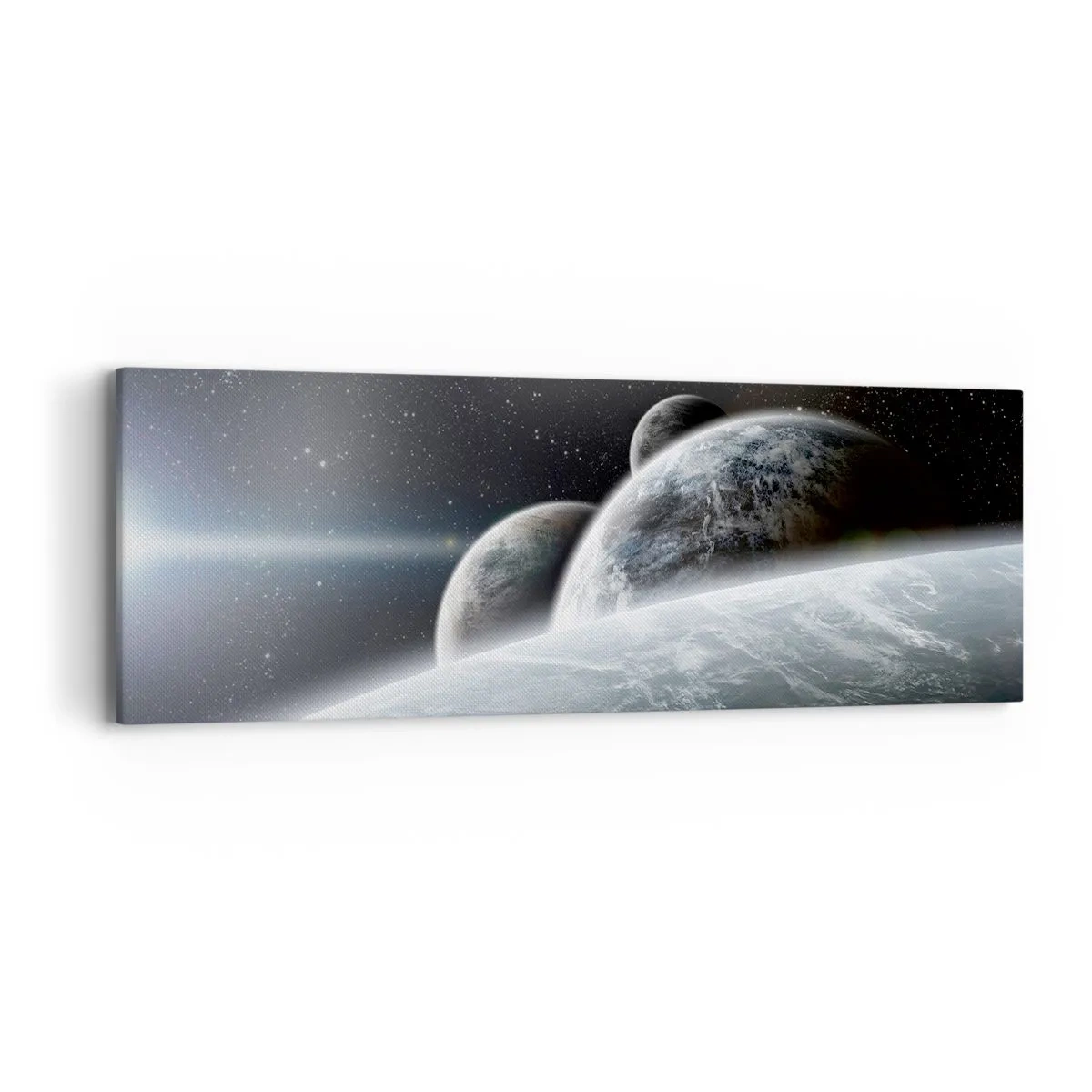 Schilderen op canvas - Kosmische muziek van de sferen - 90x30 cm