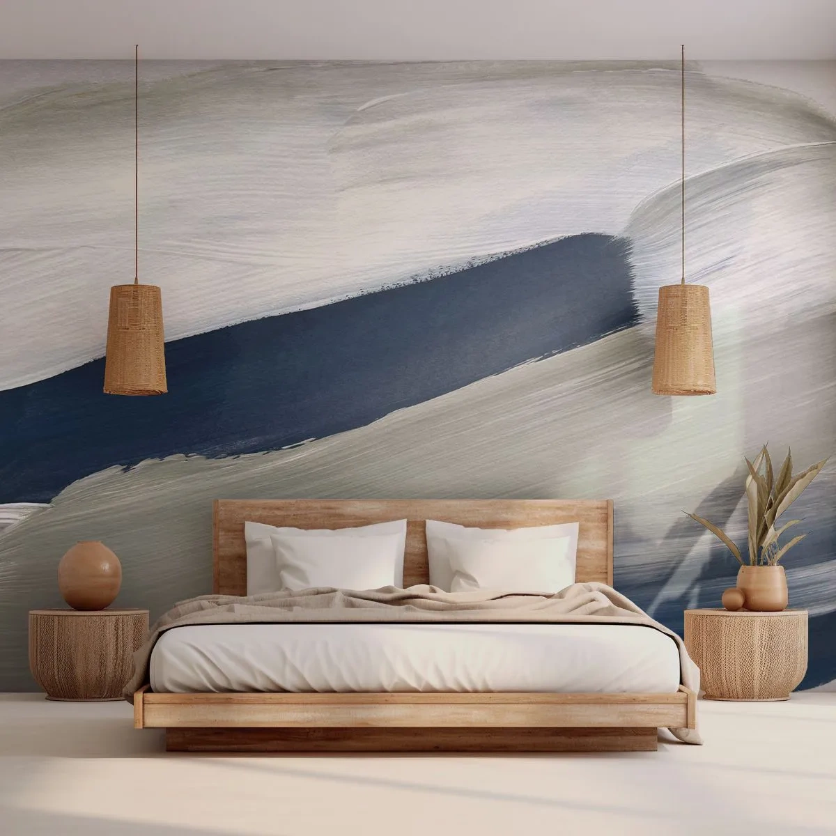 Fotobehang Standard Eco - Ontmoeting met witheid - Deel, Minimalistisch, Modern - 150x105 cm