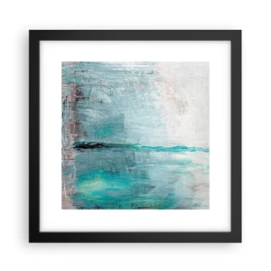 Poster in een zwarte lijst - Horizontaal in blauw - 30x30 cm