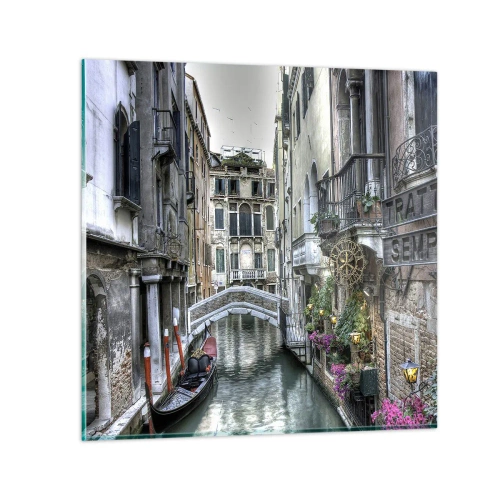 Schilderen op glas - Eeuwenlang in stille reflectie - 50x50 cm