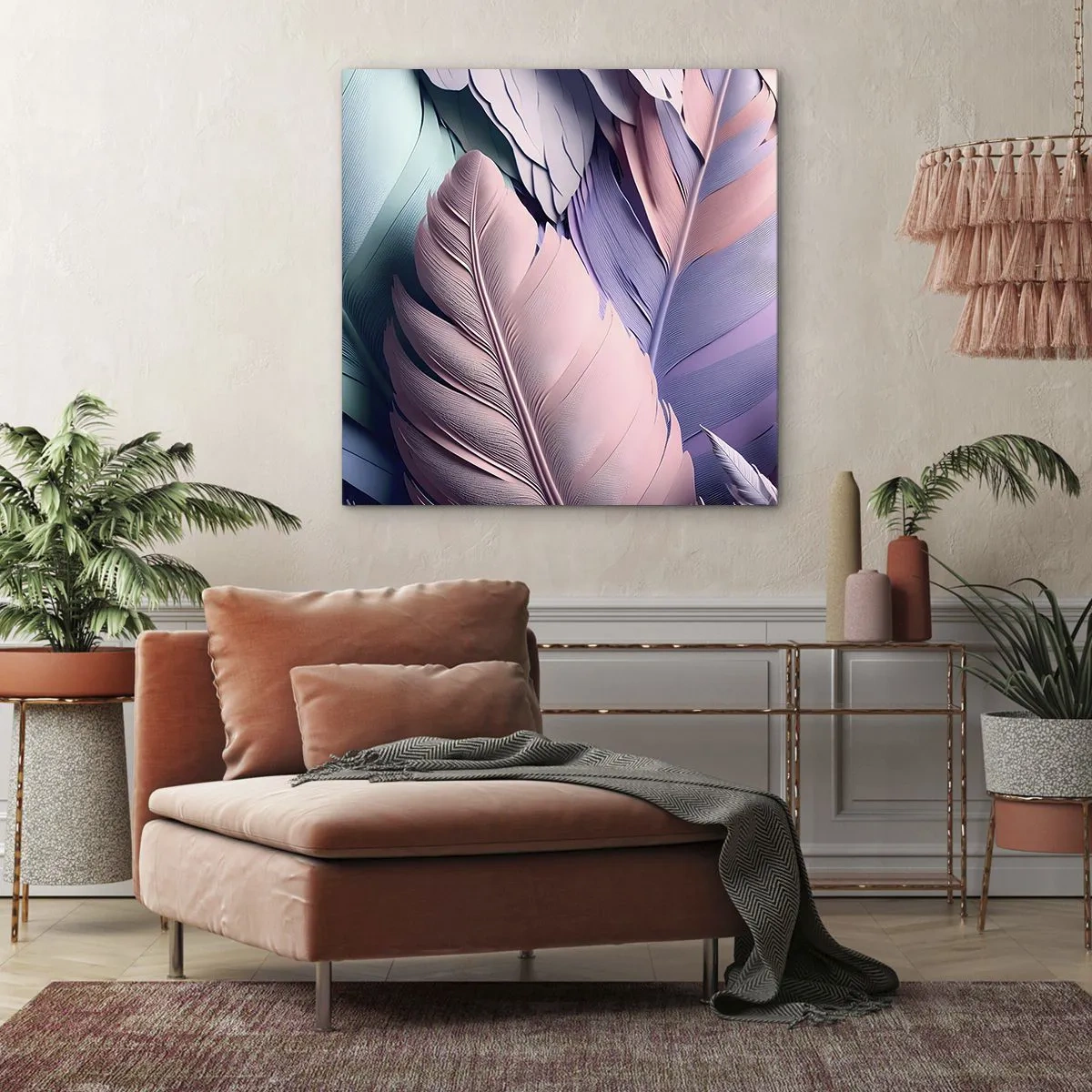 Schilderen op canvas - Vogel chique - 60x60 cm