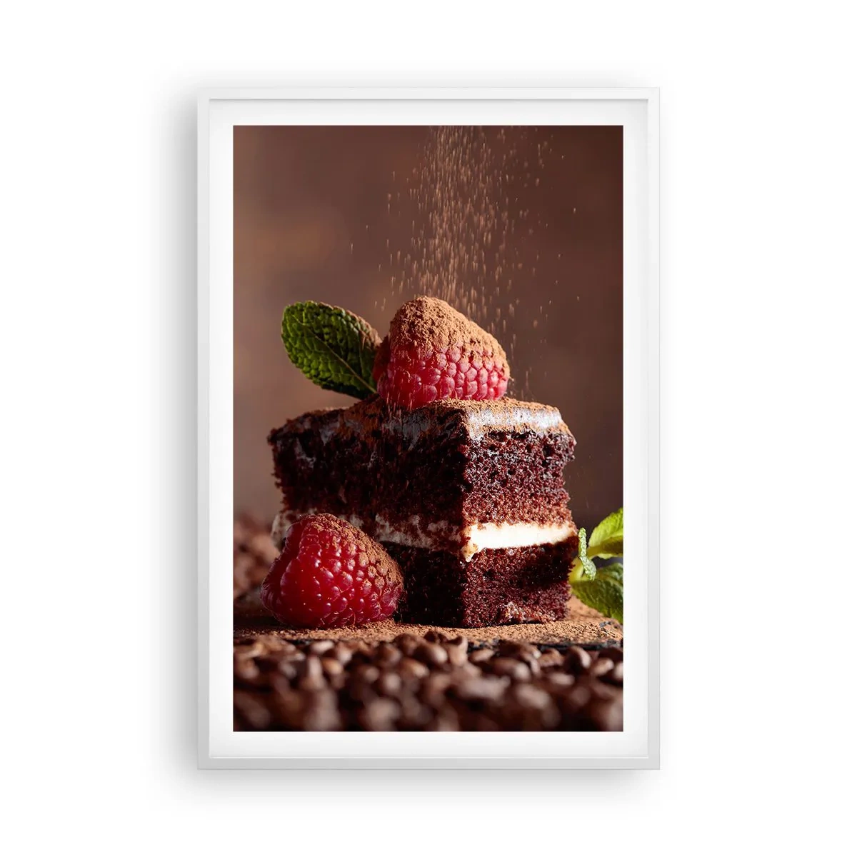 Poster in een witte lijst - Het leven is zoet - 61x91 cm