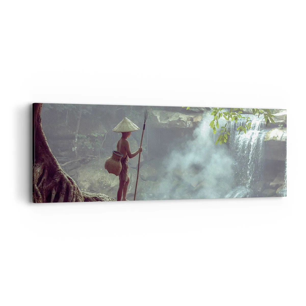 Schilderen op canvas - Bevriend met de natuur - 90x30 cm