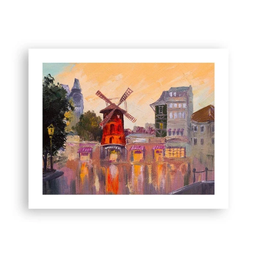 Poster - Parijse iconen – Moulin Rouge - 50x40 cm