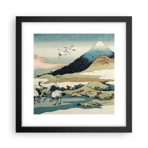 Poster in een zwarte lijst - In de Japanse geest - 30x30 cm