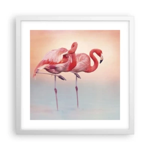 Poster in een witte lijst - De kleur van de ondergaande zon - 40x40 cm