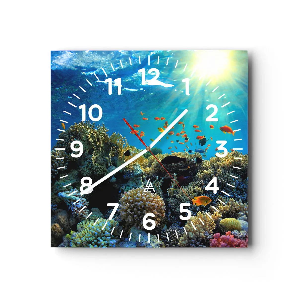 Wandklok - Klok - Onderwater schatten - 40x40 cm
