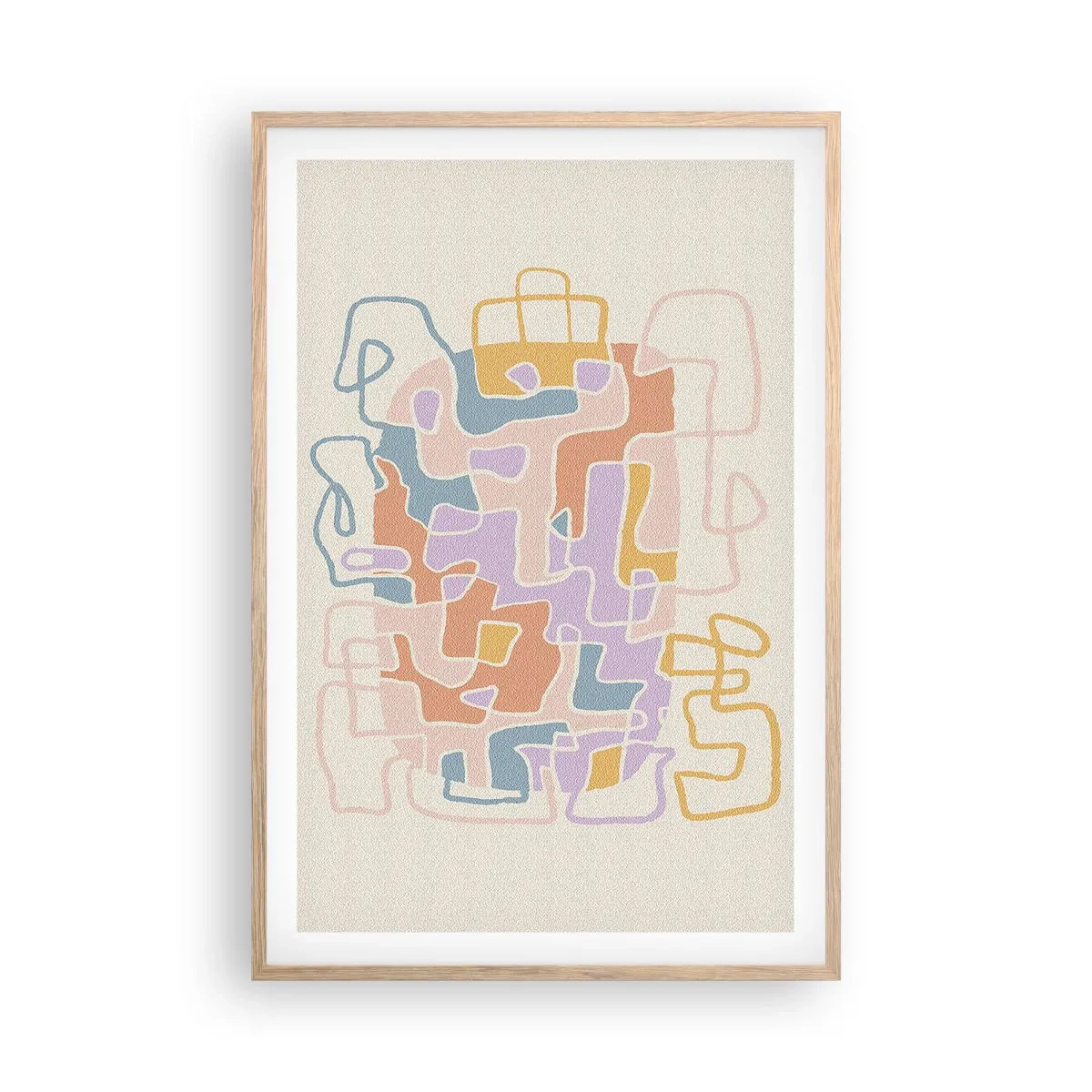 Een poster in een licht eiken lijst - Labyrint – een vreugdevol avontuur - 61x91 cm