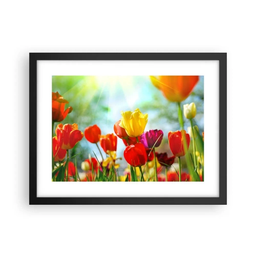 Poster in een zwarte lijst - Alle kleuren van de zon - 40x30 cm