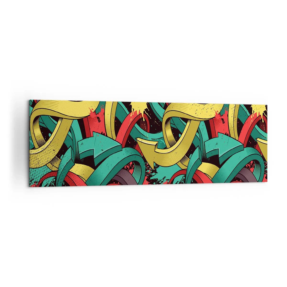 Schilderen op canvas - Welke weg naar het doel? - 160x50 cm