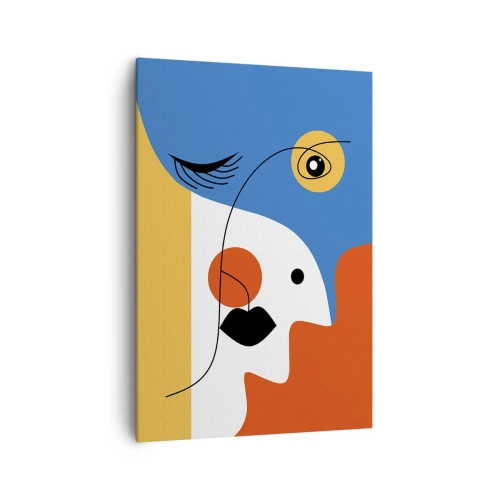 Schilderen op canvas - Gedeconstrueerd portret - 70x100 cm