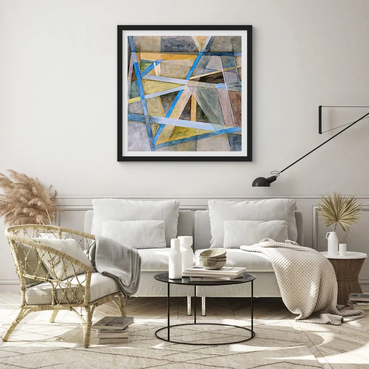 Poster in een zwarte lijst - Recht of diagonaal? - 30x30 cm