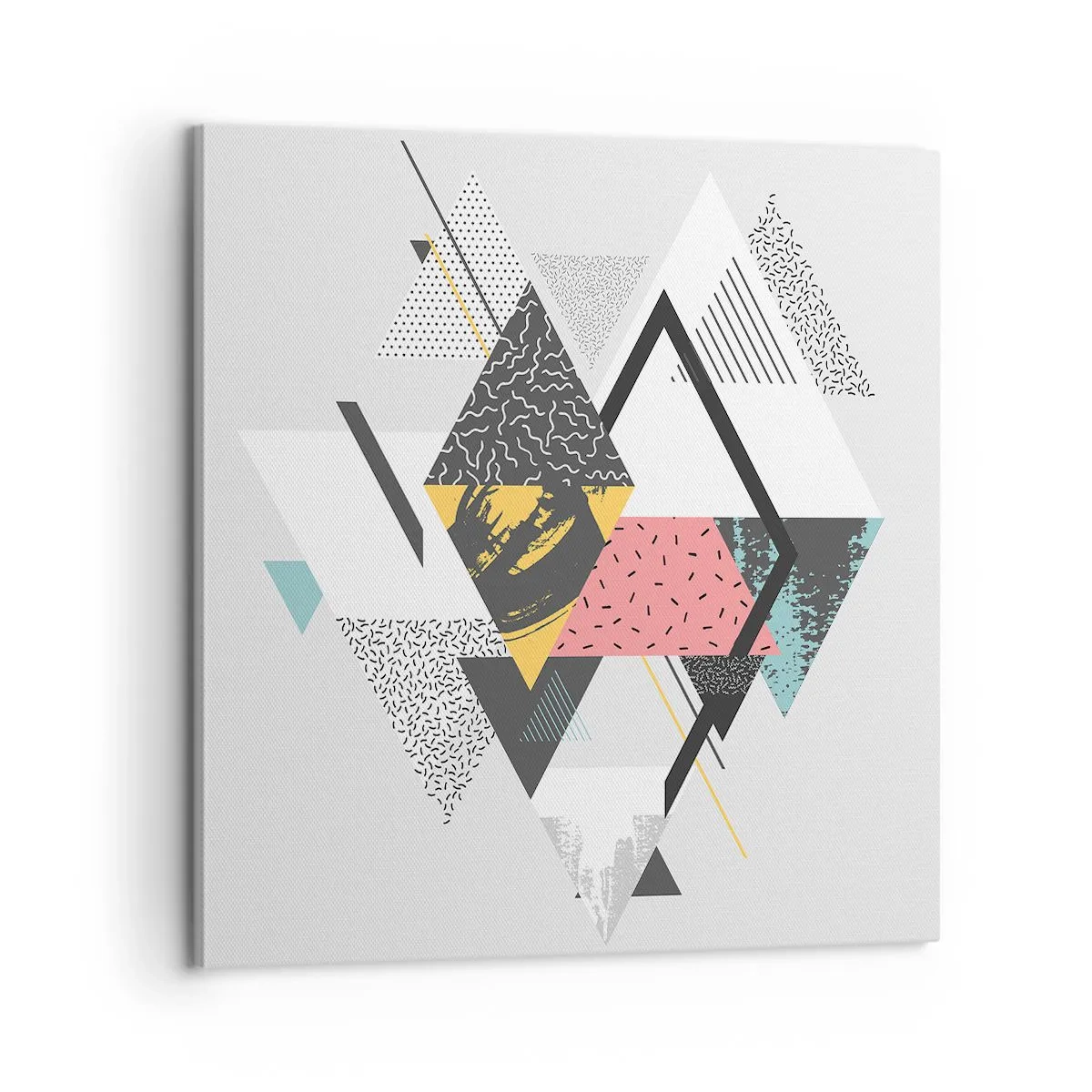Schilderen op canvas - Variatie op driehoek en ruit - 60x60 cm