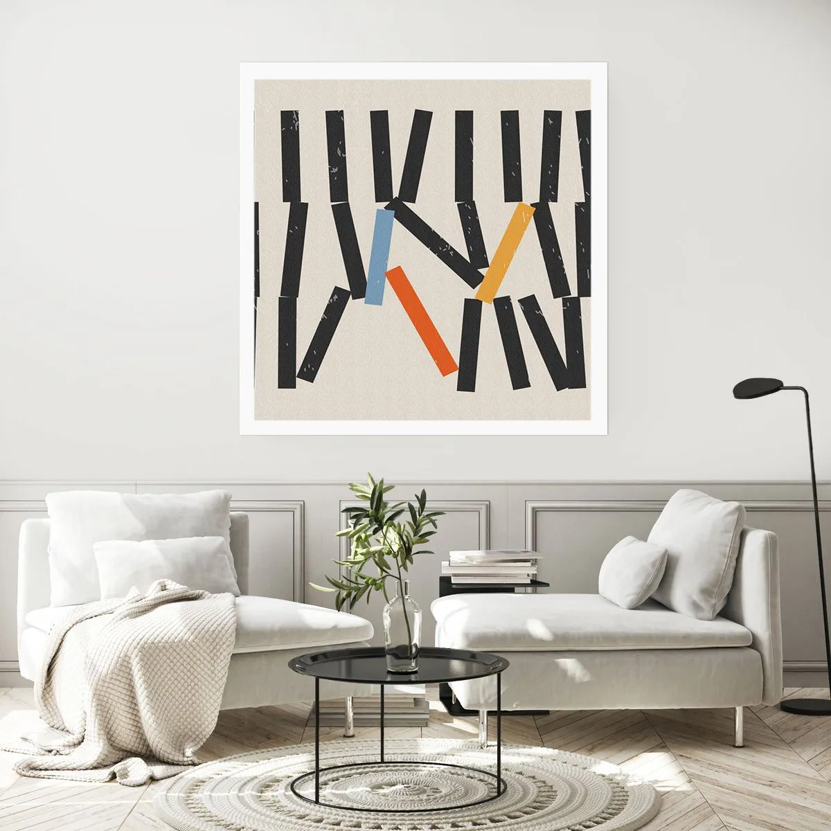 Poster - Domino – compositie - 40x40 cm